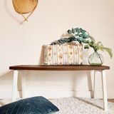 Old wooden and metal bench