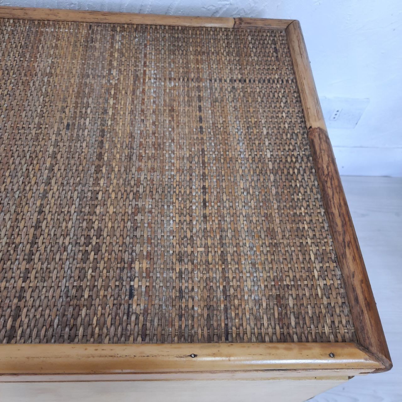 Bamboo chest, vintage wicker Dal Vera