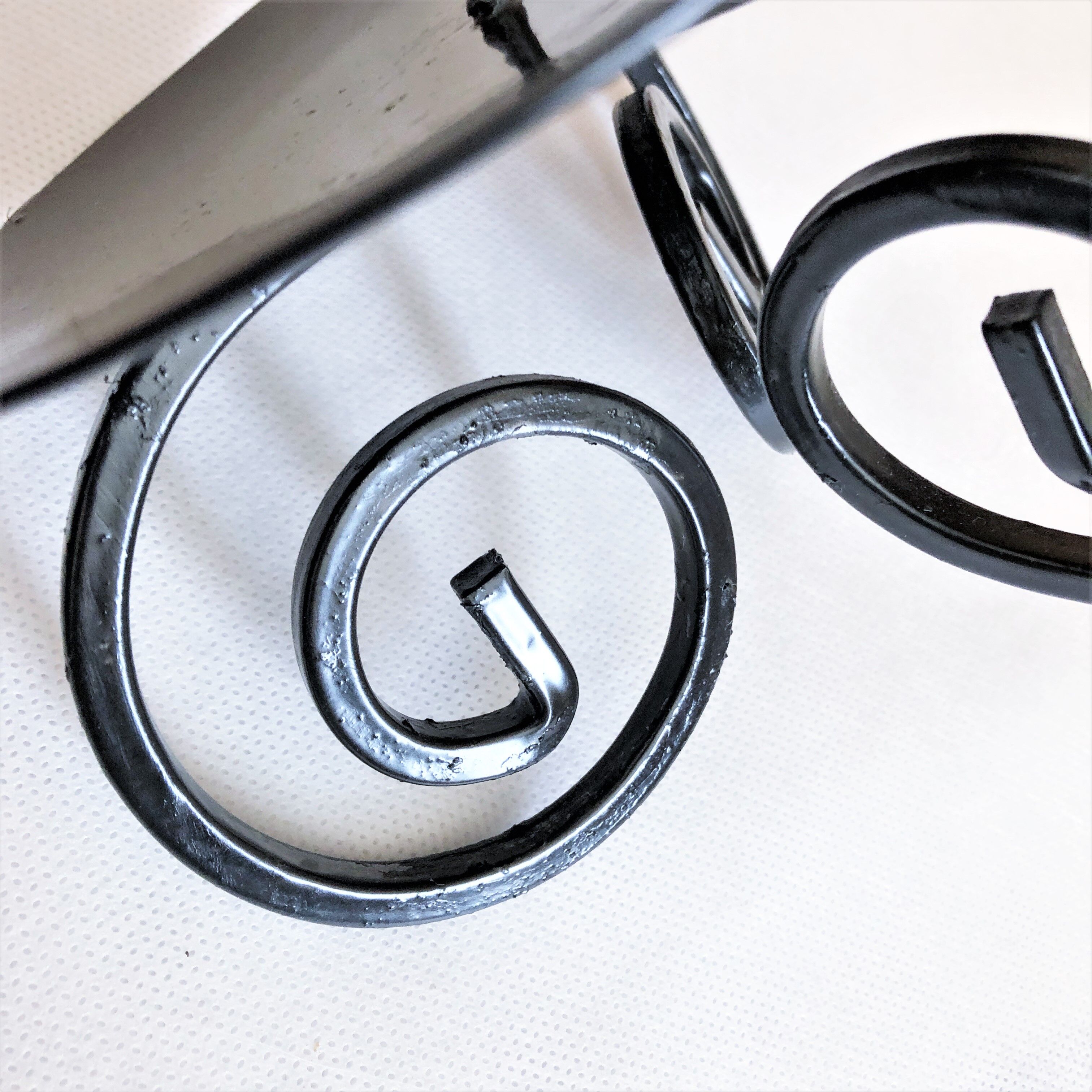 Black wrought iron picnic candle holder