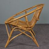 Rattan armchair, Rohé Noordwolde, 1950