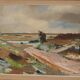 Huile sur toile suédoise – “Paysage” par Budde Nielsen – Signée et encadrée