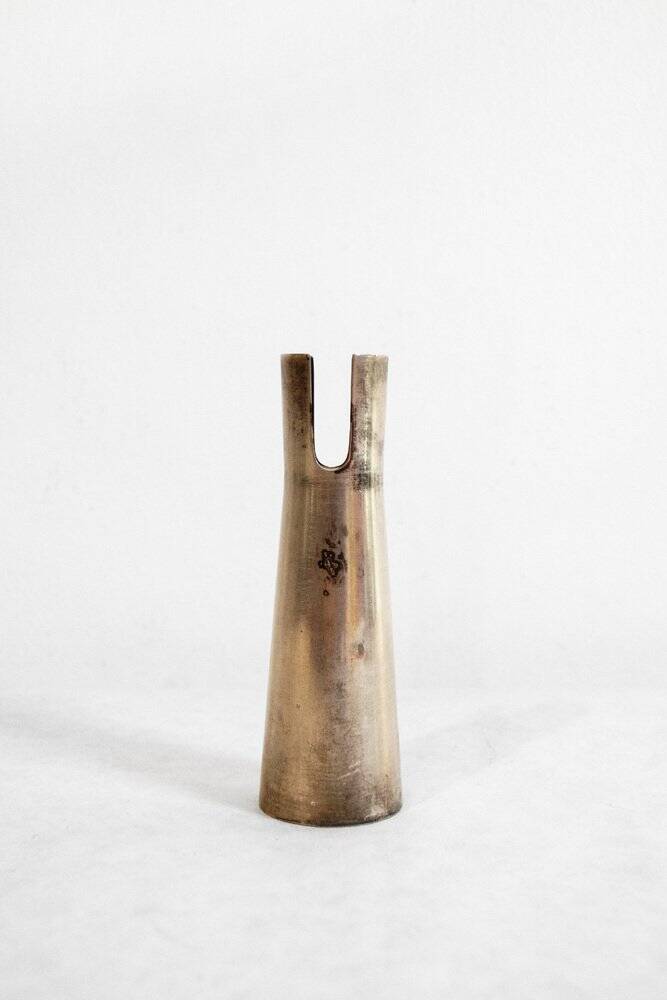 Silver-plated metal vase by Lino Sabattini for Christofle, France, 1950s.