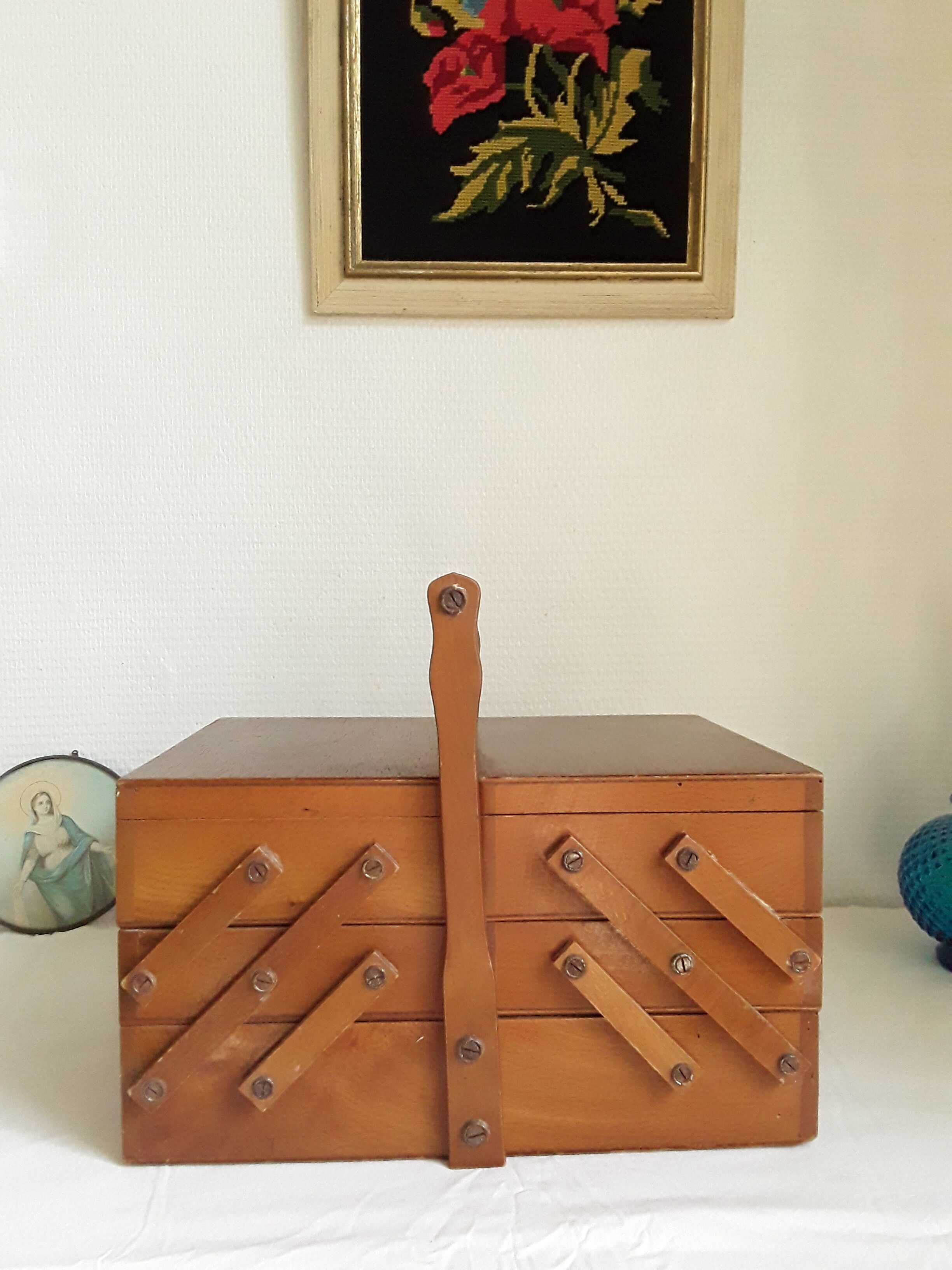 Vintage worker sewing box