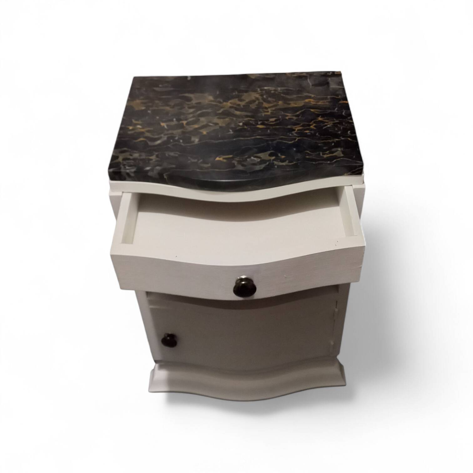 Art Deco bedside table with marble