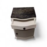 Art Deco bedside table with marble