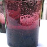 5 vintage bubble glass cups from Biot