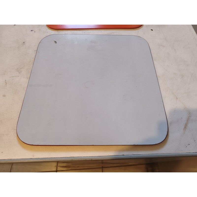 3 vintage orange glass mirrors