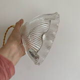 Vintage glass holophane pendant light