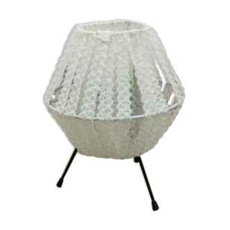 Lampe tripode dentelle blanche 60'-70'