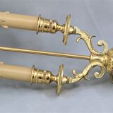 Louis XVI style gilded bronze bouilotte lamp