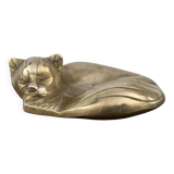 bronze cat emptier from the 1930s