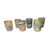 Set Of 6 Cups Glasses Water Acqua "Goto" Murrisa In Vetro Di Murano