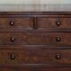 Victorian commode in flame wood with four drawers