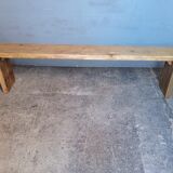 Old solid wood bench of 2 meters