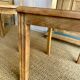 Set of 4 vintage chairs in light wood and cane – refurbished