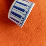 Small vintage blue ceramic box