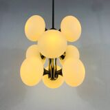 Kaiser chandelier with 9 arms in chrome, 1960s, Germany