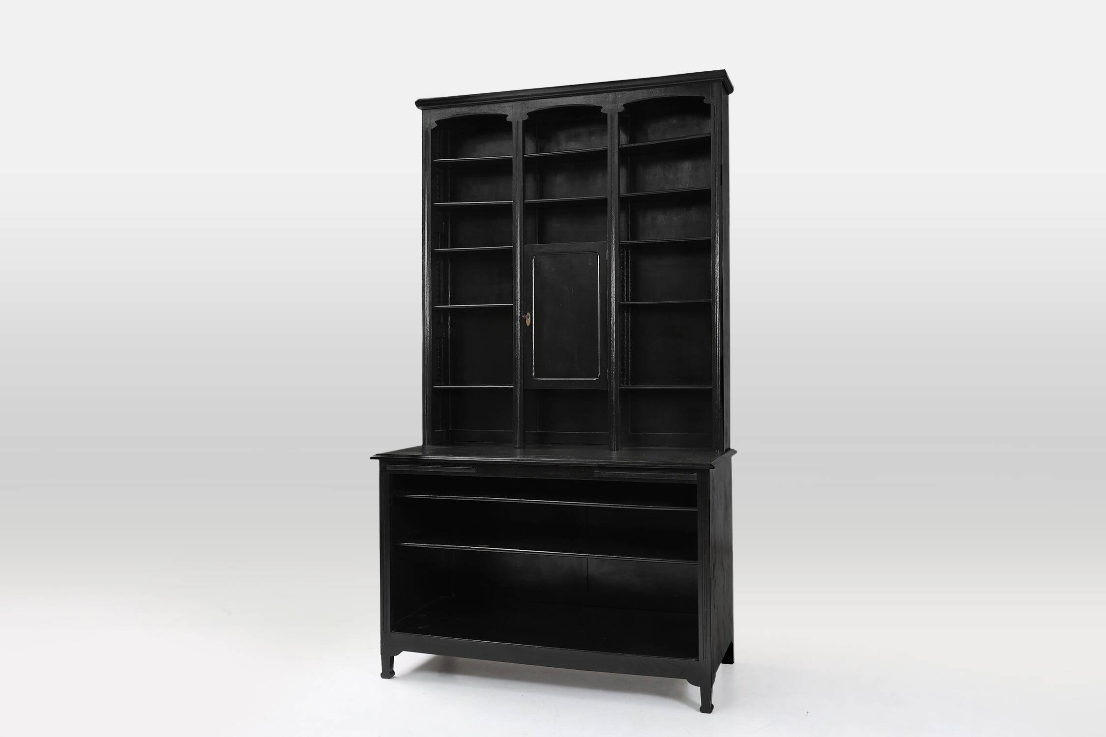 Impressive Art Nouveau Farmacist Cabinet in oak, France ca. 1910