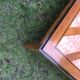 Table basse en noyer et marbre italien