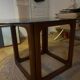 Vintage teak and smoked glass table