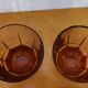 Set of 4 water glasses from the 30s smoked pink
