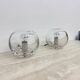 Pair of Nachtmann Leuchten design sphere crystal table lamps, 1970s