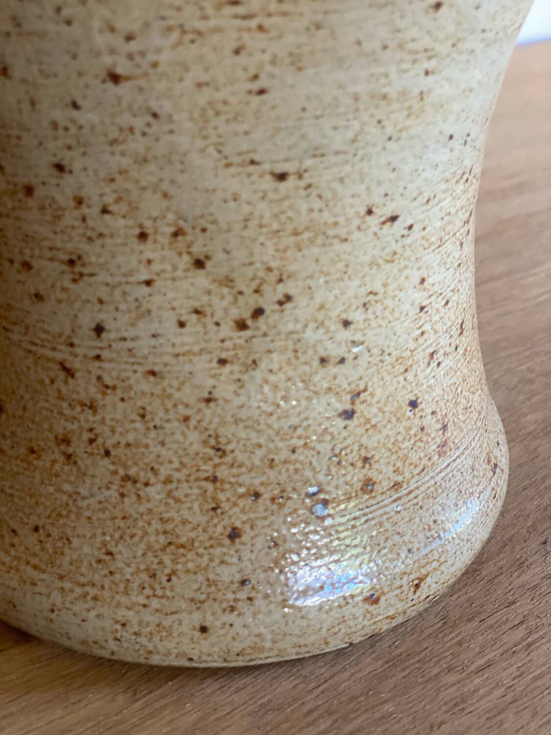 Vintage handmade ceramic jug vase pot