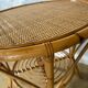 Bamboo and wicker table in the style of Dal Vera / Franco Albini, Italy, 1960s.