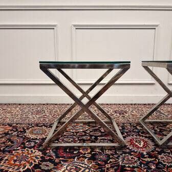 2x Eichholtz side table Criss Cross