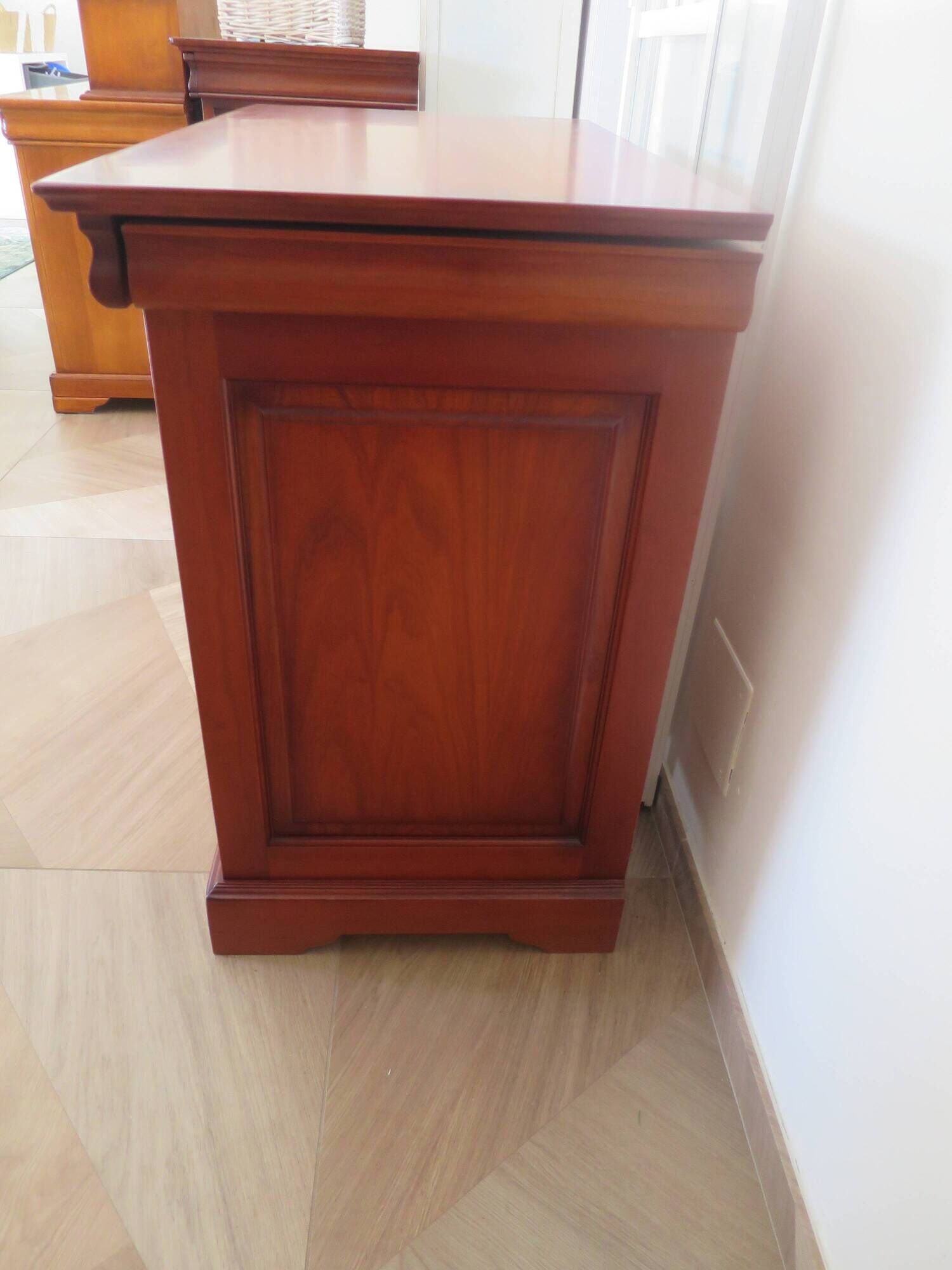 Occasional furniture - TV unit - Rotating tray - Louis Philippe - Solid wood