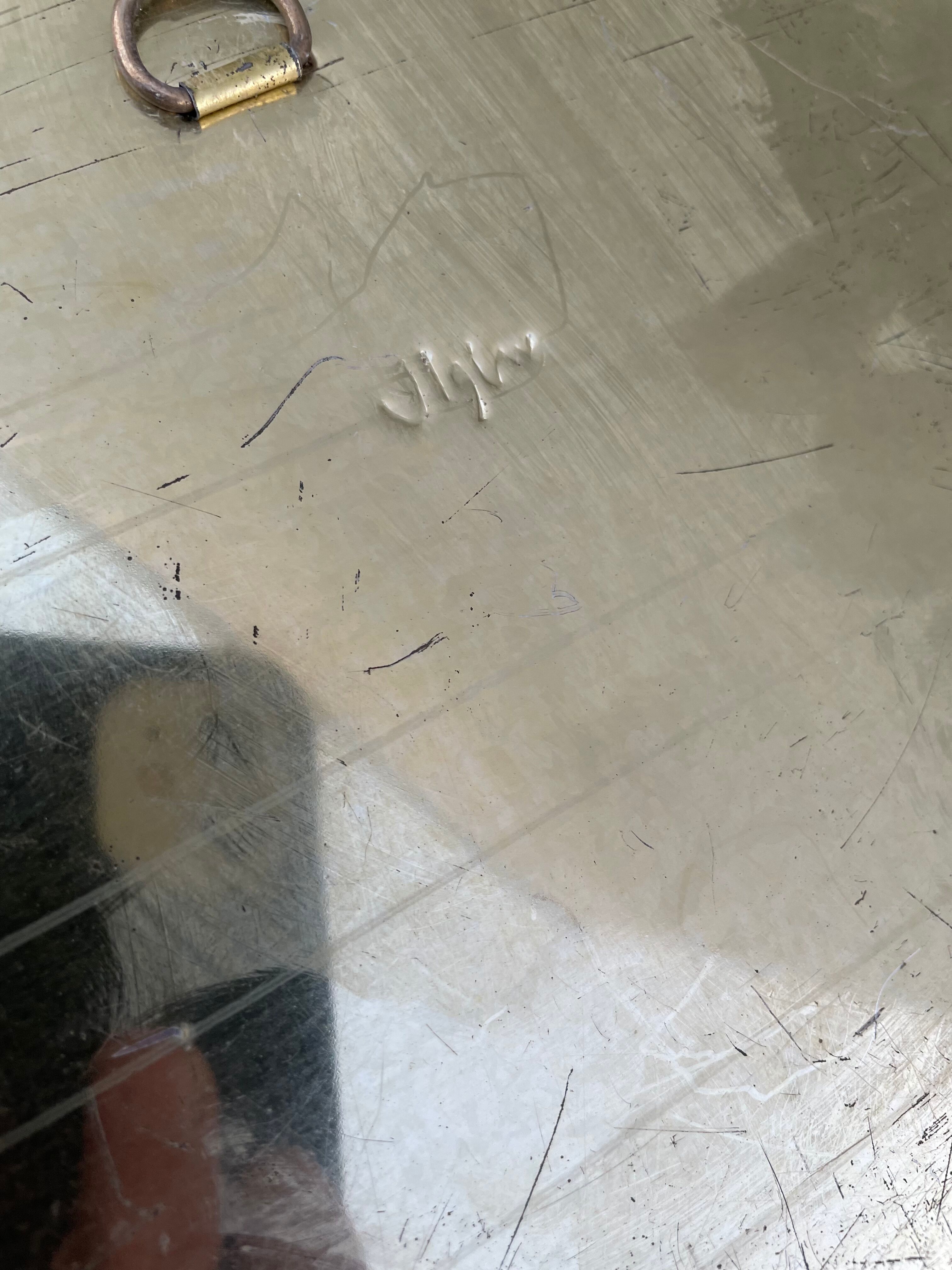 Moroccan brass mirror 19x28cm