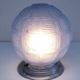 Art Deco ceiling light, blue glass, 1920s