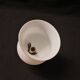 Vintage wall lamp - porcelain and tulip in white opaline - 40s