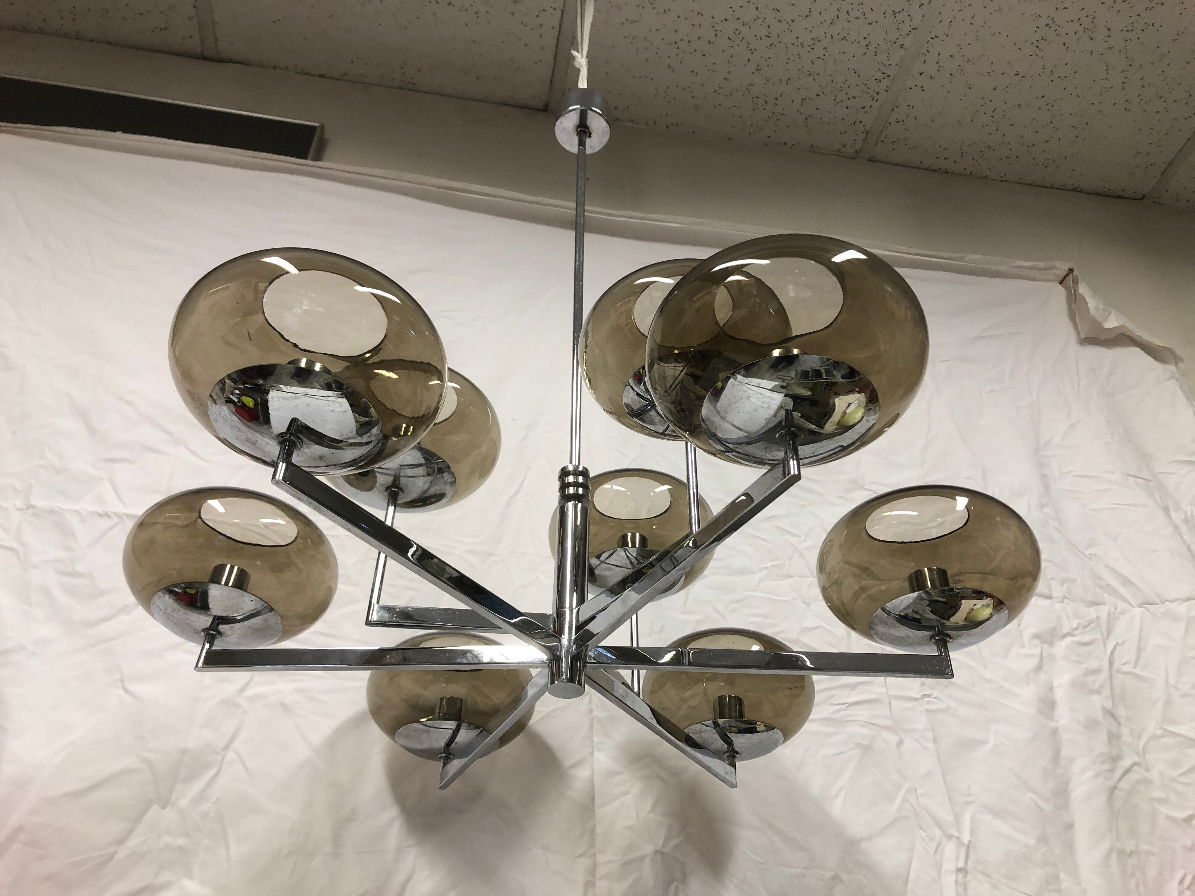 9 lights chandelier from Sciolari 1970