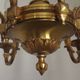French art nouveau bronze empire style 6 lights chandelier