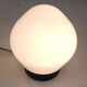Ceiling light by PHILIPS in white glass and black ABS frame - 70's