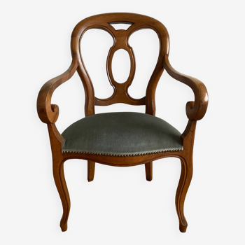 Fauteuil Louis Philippe en noyer