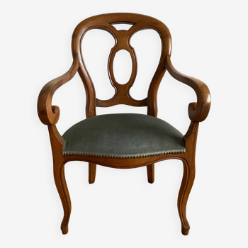 Louis Philippe armchair in walnut