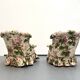 Pair of English armchairs with floral fabric