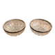 Pair of Cup Bowls Ramekin Silver-Plated Italy Cut Glass