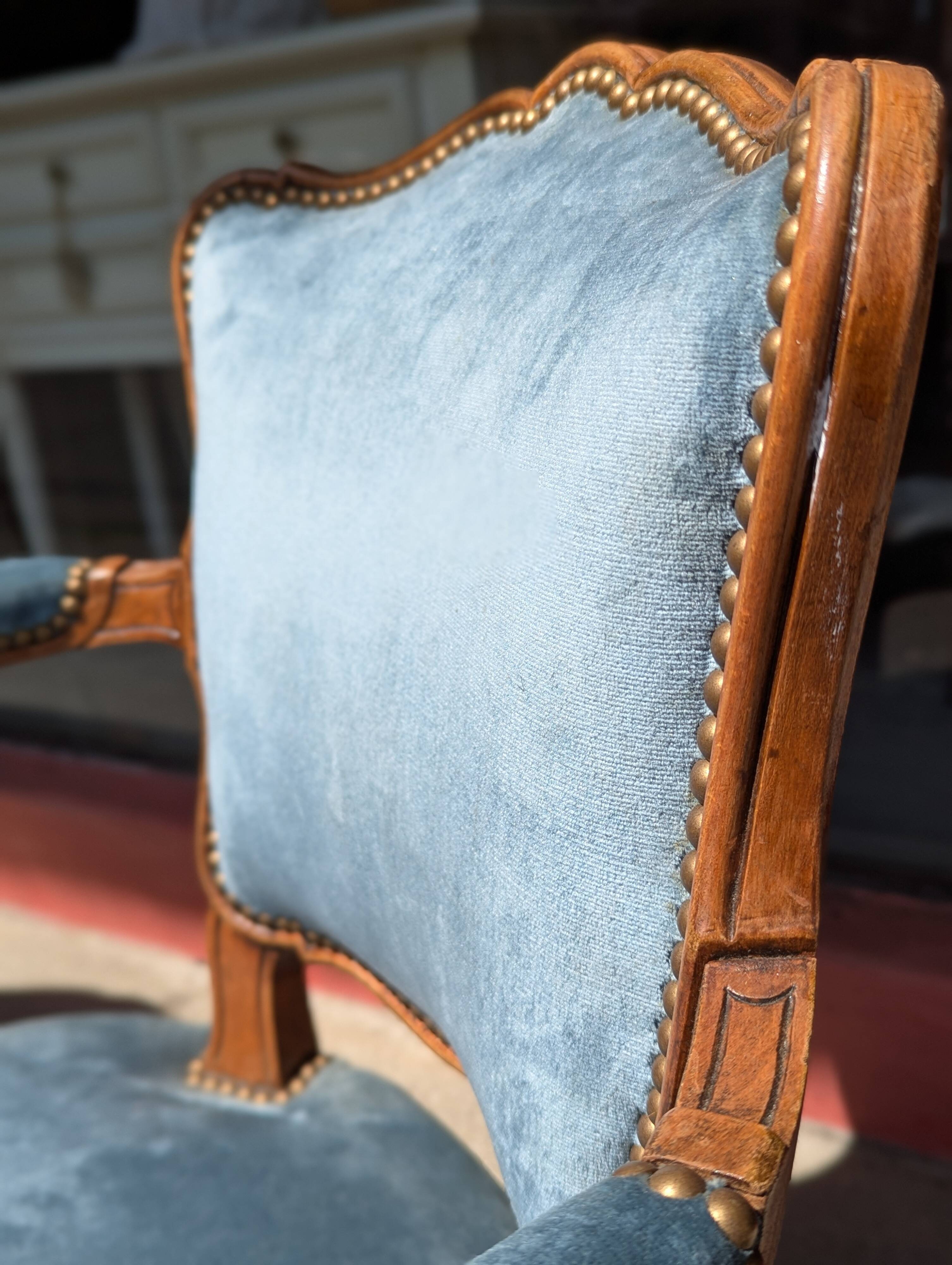 Pair of Louis XV cabriolet armchairs