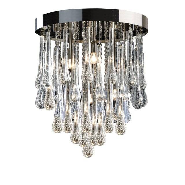 Italian Murano Glass Sputnik Chandelier Flush Mount