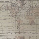 Lithography map on atmospheric pressure and temperatures of 1928