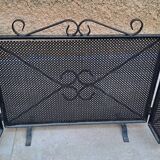 3-leaf iron fireplace screen