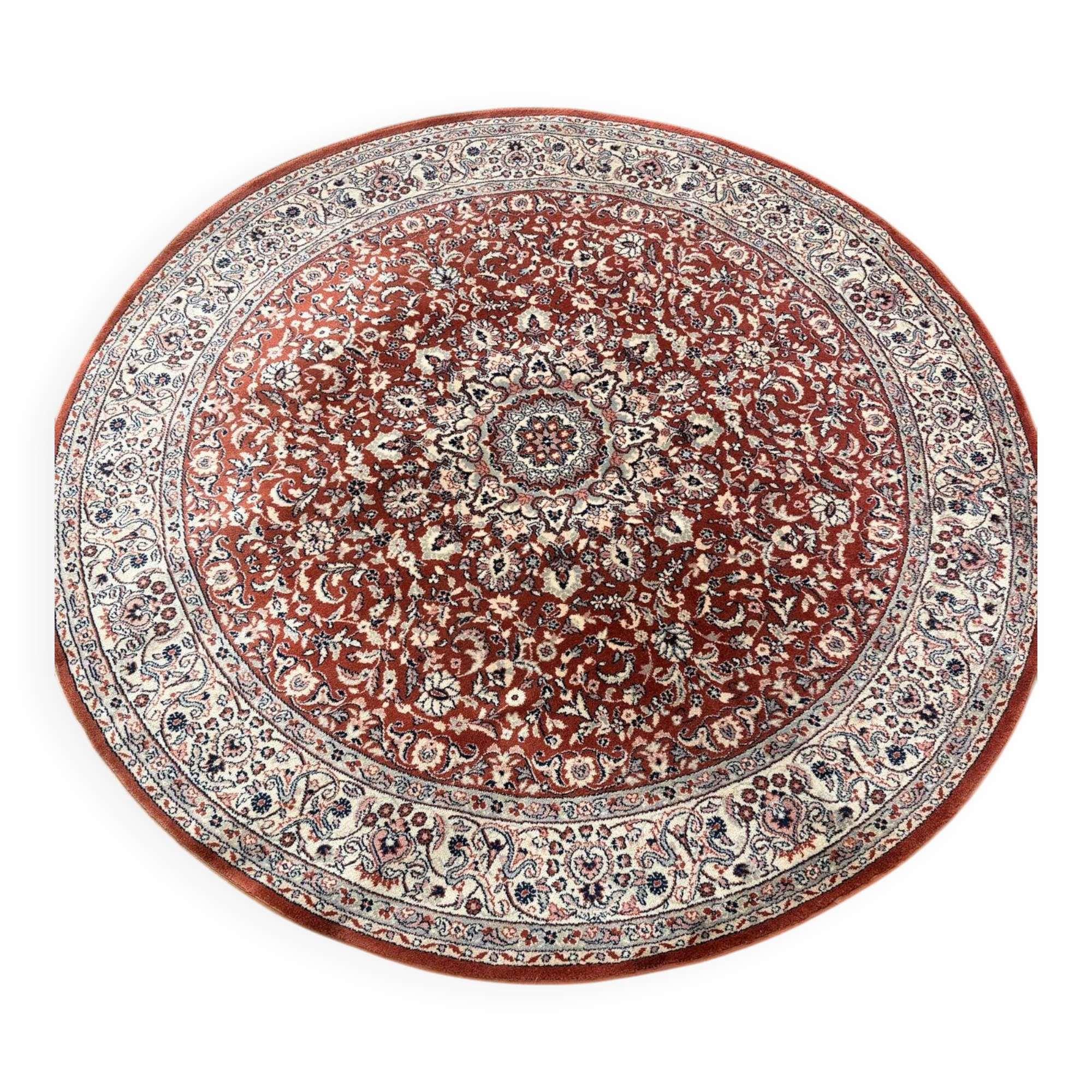 Large round vintage "Concerto" rug by Louis de Poortere – Persian style