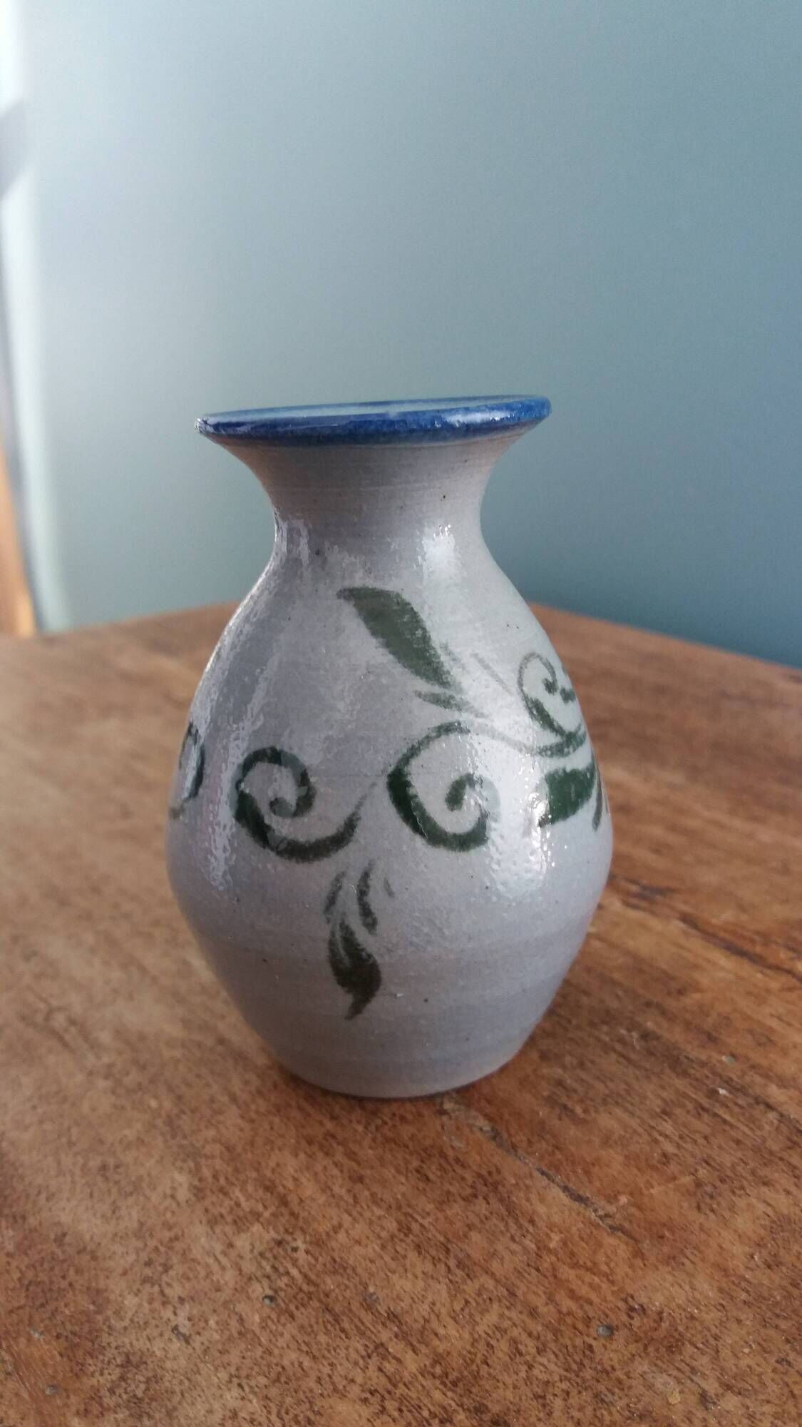 Salt-glazed stoneware vase from Alsace