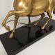 Table lamp Horse in gilded brass