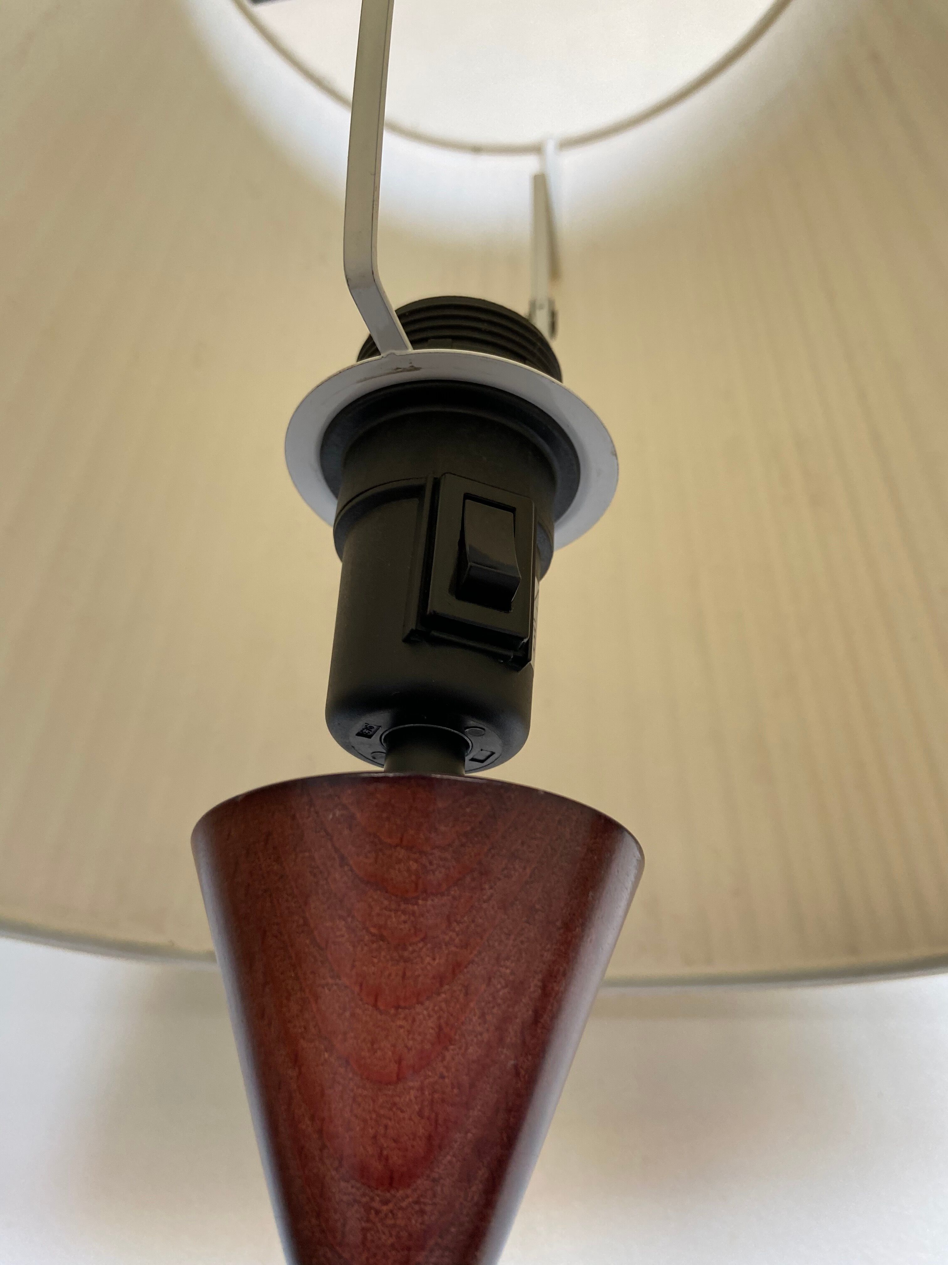 Wooden and metal lamppost