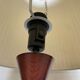 Lampadaire en bois et métal