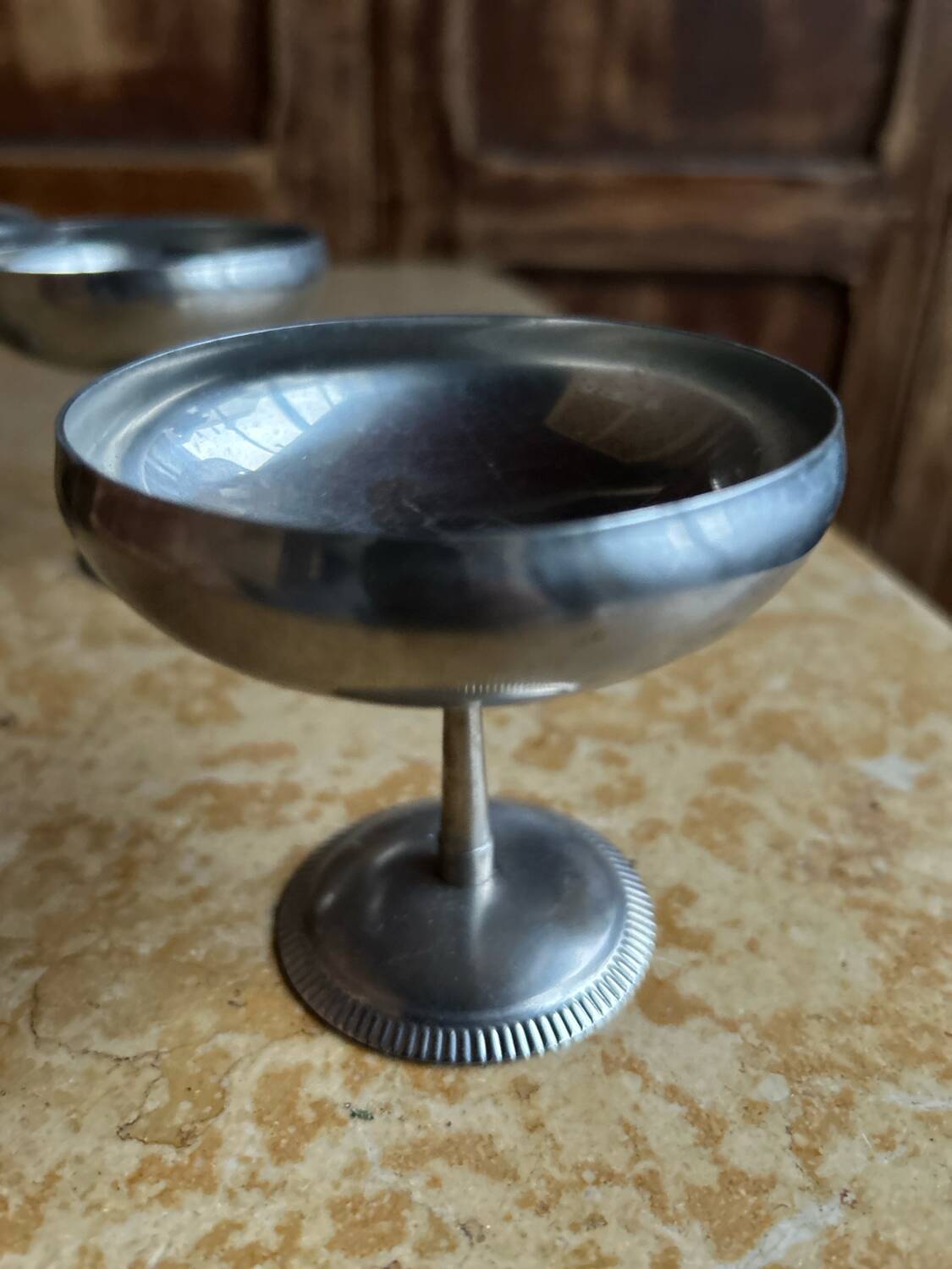 Set of 5 vintage footed dessert bowls